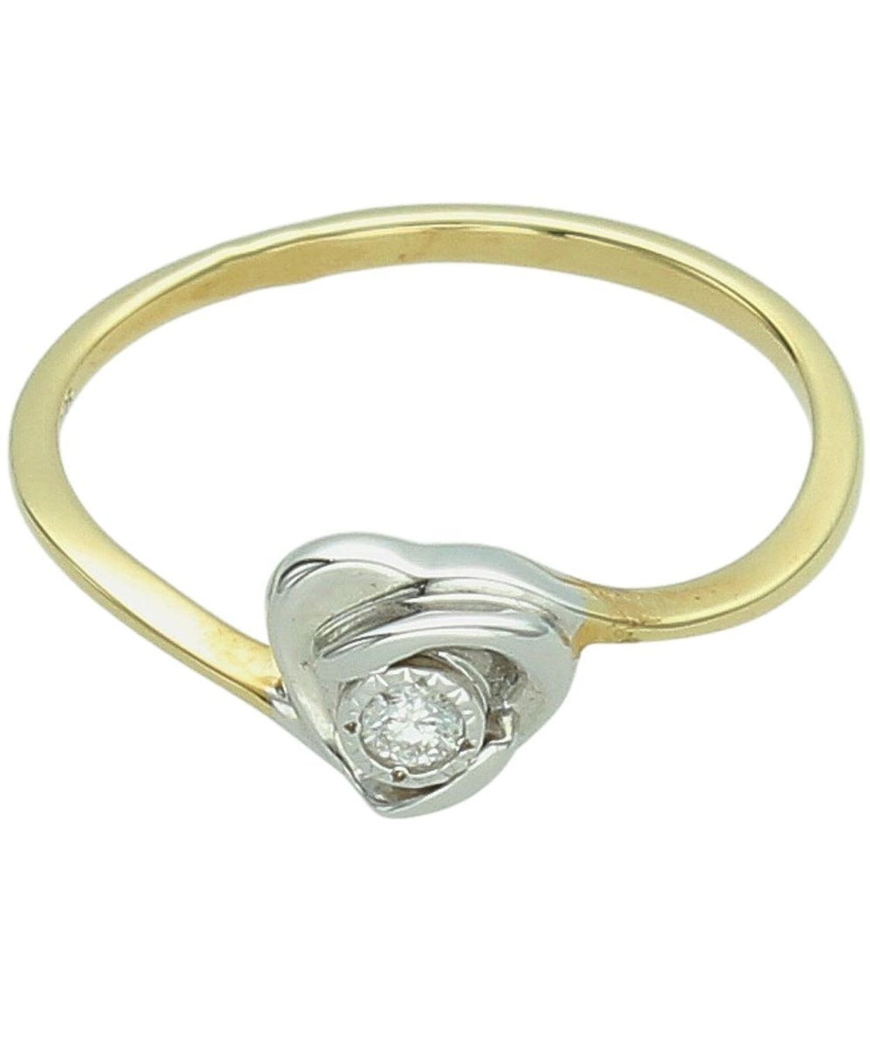 Pierścionek z Diamentem 0,05 ct Białe Złoto 585  Serce  KR 67301 Au.jpg